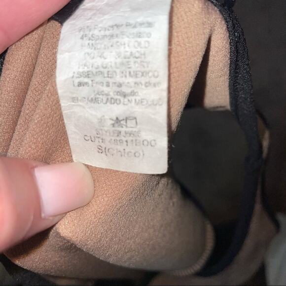 Annabelle BLACK / GOLD dress stretch SLIMMING body con form fitting cocktail SM - Picture 3 of 7